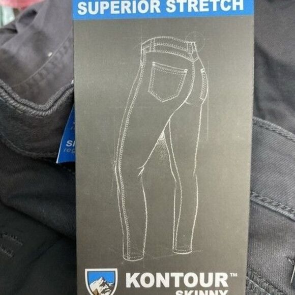 NWT Kuhl Wicking Gray Stretch Kontour Flat Front Skinny Pants Women Size 14 - Picture 5 of 15